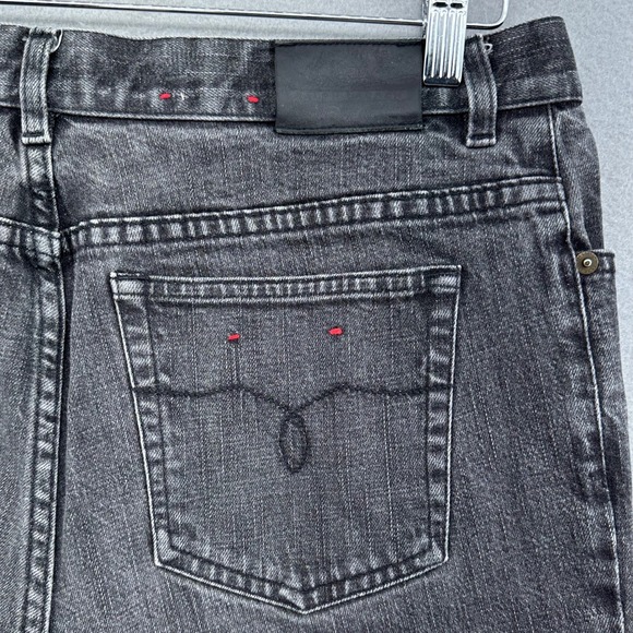 Lauren Jeans Co. Denim - Lauren Jeans Co. Ralph Lauren Black Wash Straight Leg Jeans‎ Women's 12P 32x26"